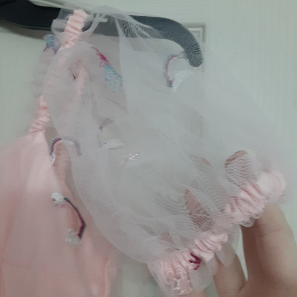 Unique Vintage Pink Tulle Unicorn Dress - Picture 4 of 5